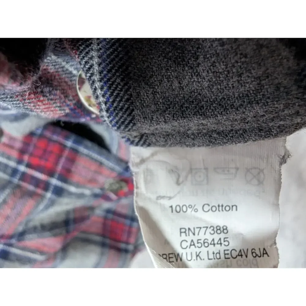 Ralph Lauren J Crew Button Front Shirt Youth Size 12 Medium Lot Of 2 Casual